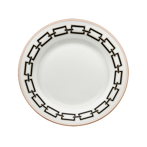 Ginori Catene Black Dessert Plate - 7.75"